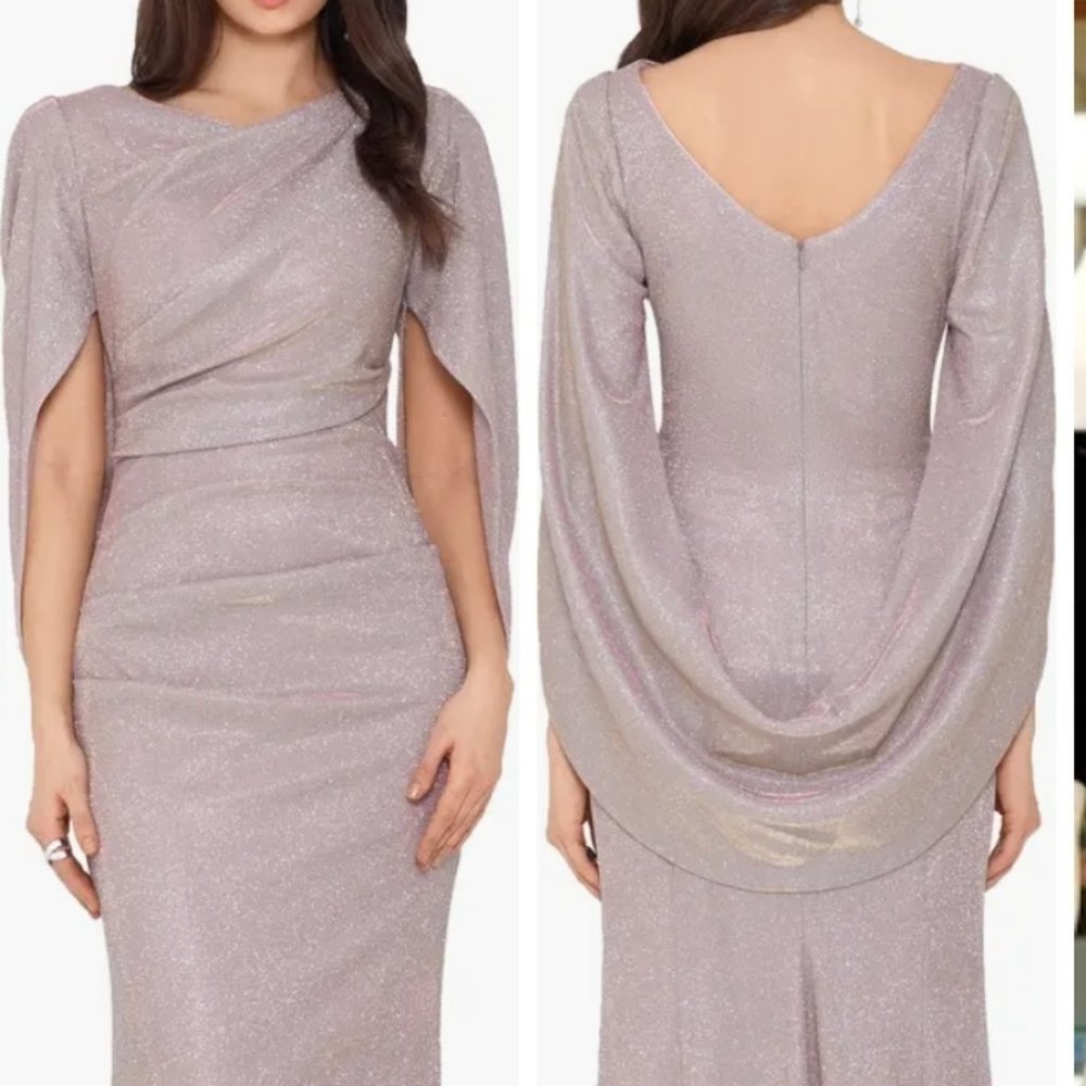 Cape Sleeve Trumpet Gown